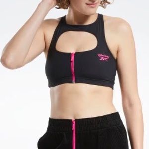 Reebok Classic Embroidered Low Impact Sports Bra- Size XS